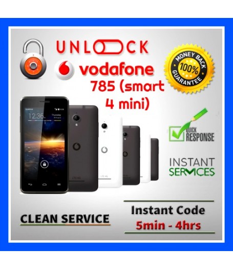 Vodafone 785 (Smart 4 Mini) Unlocking Code