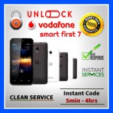 Vodafone Smart First 7 Unlocking Code