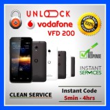 Vodafone VFD 200 Unlocking Code